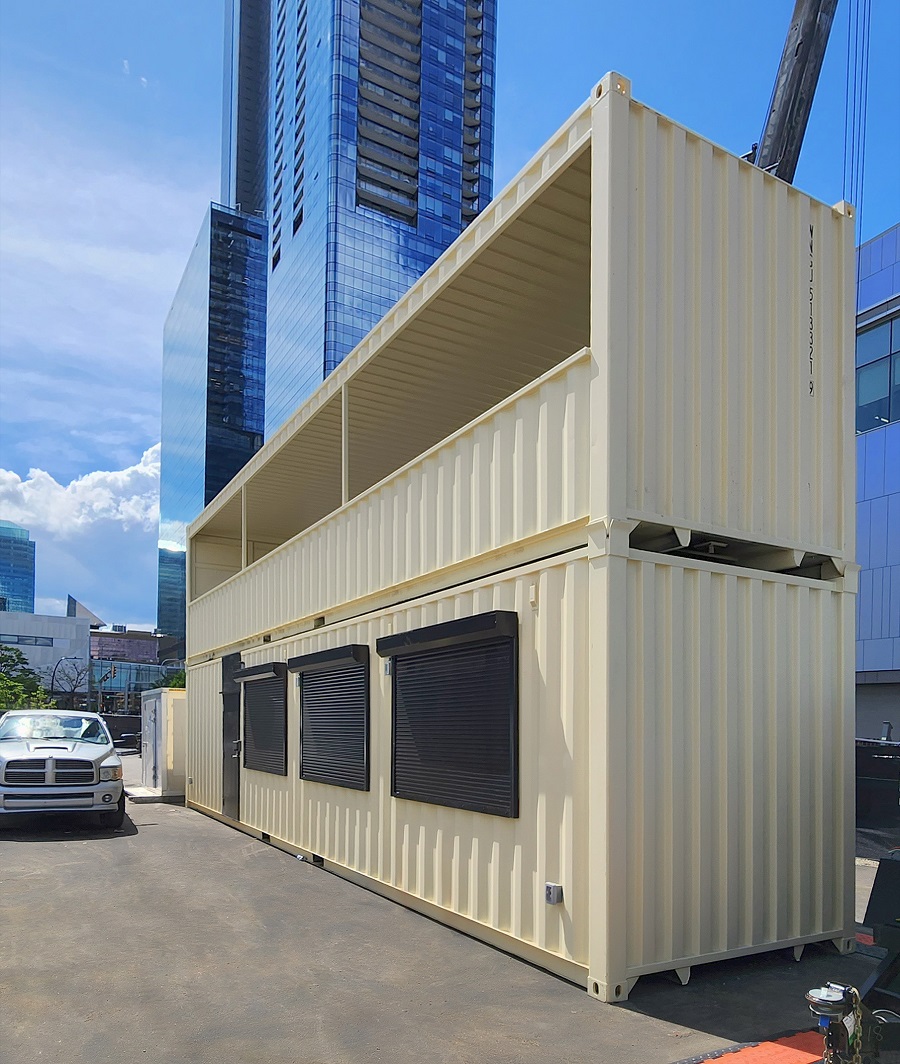 40’HC VIP Area with Patio for the Edmonton Oilers - Custom Cubes