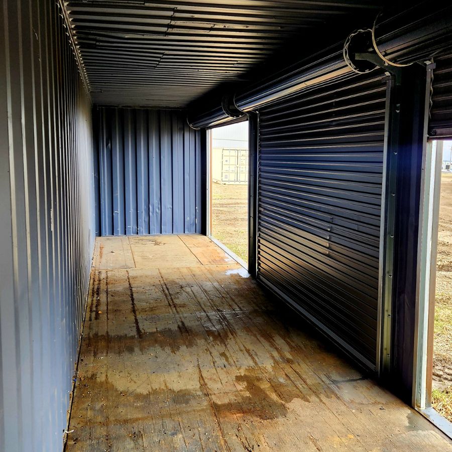 40’HC Container w/3 x Roll-Up Doors - Custom Cubes